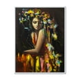 thumbnail image 1 of Designart 'Modern Portrait Of A Young Girl' Modern Framed Canvas Wall Art Print, 1 of 5