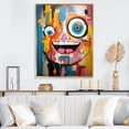thumbnail image 1 of Designart "Modern Robot Pop Art wall art V" Modern Floater Framed Canvas Print, 1 of 7