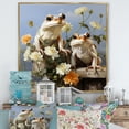thumbnail image 1 of Designart "Modern Serenity In Frog World" Frogs & Toads Floater Framed Canvas Wall Art, 1 of 5