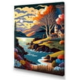 thumbnail image 1 of Designart Modern Sunset In Vector Style V Canvas Wall Art, 1 of 5