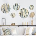 thumbnail image 1 of Designart "Modern Victorian Flourish" Floral Round Wall Art Set Of 5 - Gray Cottage Living Room Wall Metal Art Set, 1 of 6