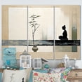 thumbnail image 1 of Designart "Modern Zen Asian Painting I" Asian Metal Wall Art Set, 1 of 1