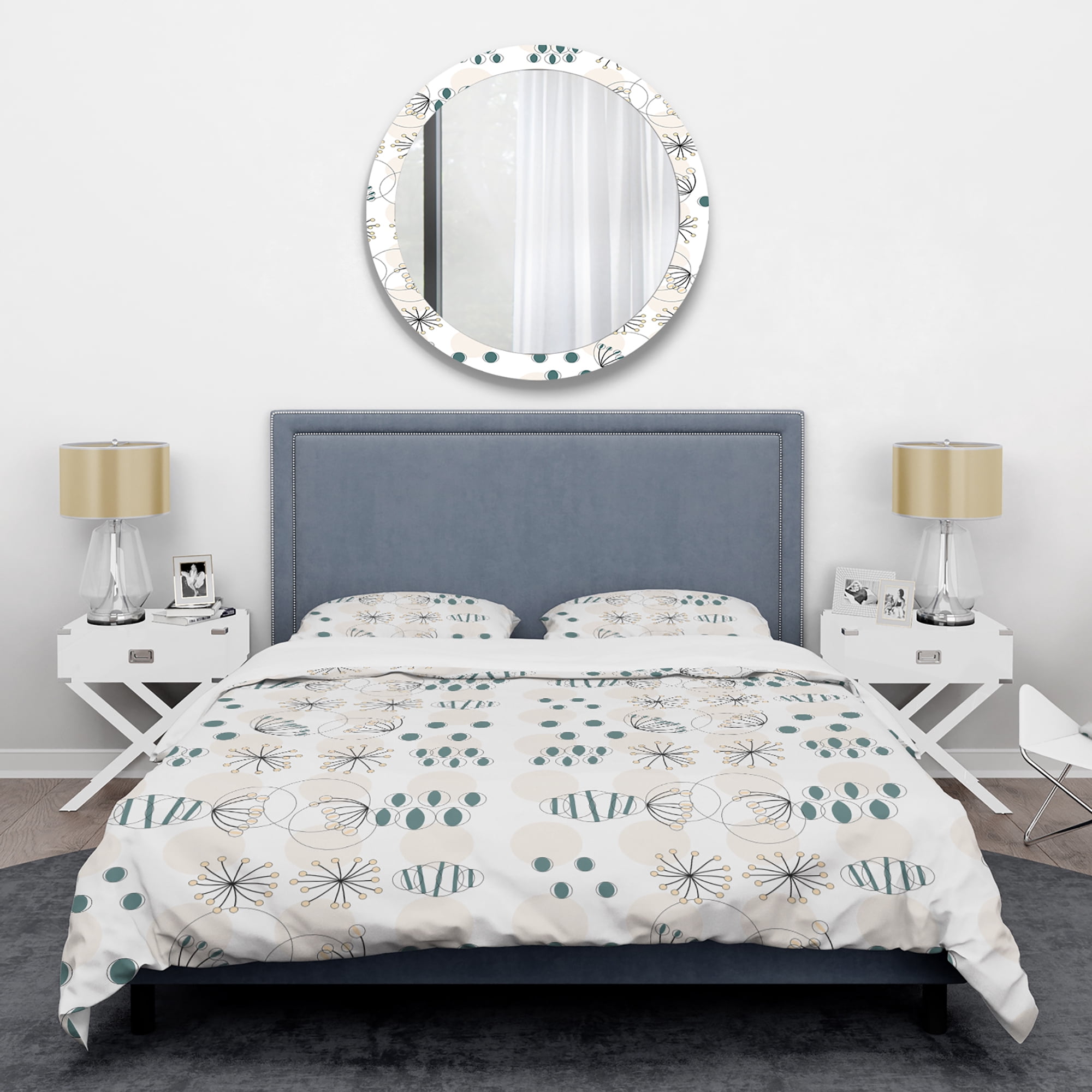 Designart 'Modern abstract geometric pattern' Mid-Century Modern Duvet Cover Set