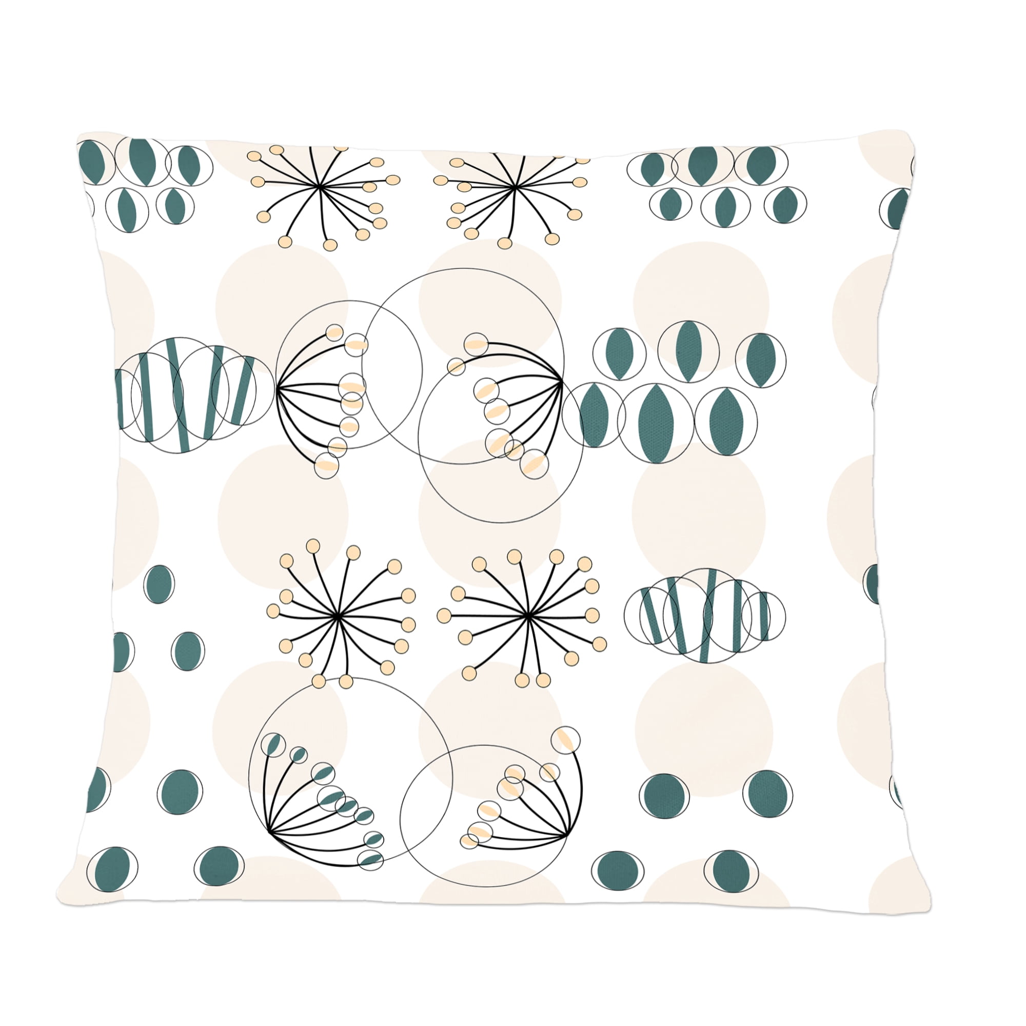 Designart Modern abstract geometric pattern' Mid-Century Modern Throw Pillow - 12x20