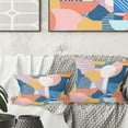 thumbnail image 1 of Designart Modern geometric shapes pattern' Mid-Century Modern Throw Pillow - 18x18, 1 of 2