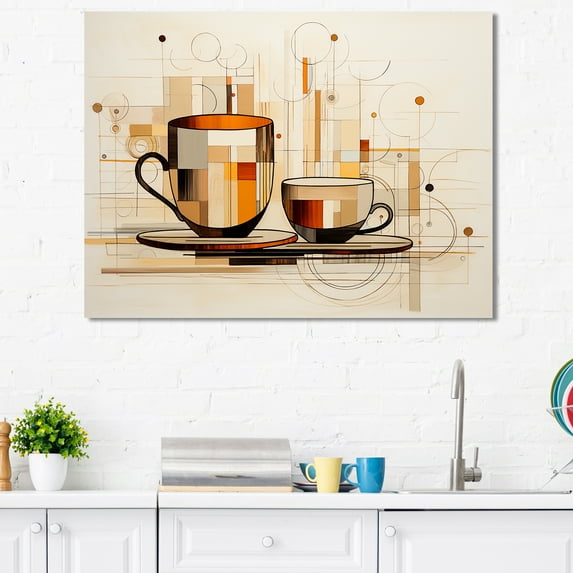 Designart "Modest Coffee Cup Design II" Utensils Canvas Prints