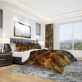 thumbnail image 1 of Designart 'Molten Gold Abstract' Modern & Contemporary Duvet Cover Set, 1 of 4