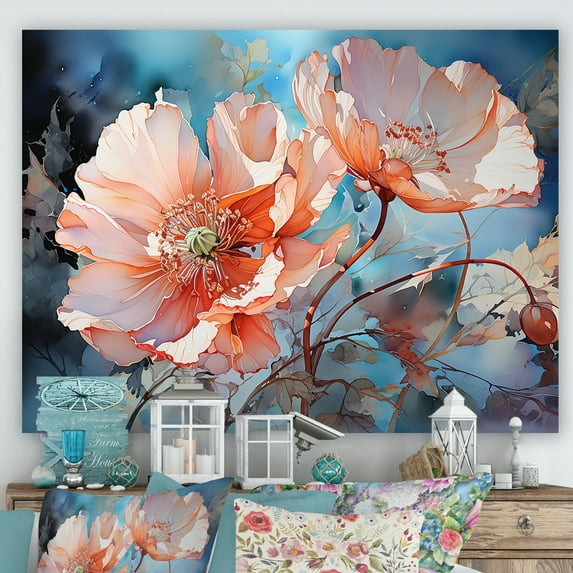Designart "Moments Of Vivid Poppies" Poppies Canvas Prints
