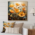 thumbnail image 1 of Designart "Moments Of Vivid Yellow Poppies I" Poppies Floater Framed Canvas Wall Art, 1 of 5