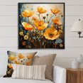 thumbnail image 1 of Designart "Moments Of Vivid Yellow Poppies I" Poppies Floater Framed Canvas Wall Art, 1 of 5