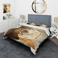 thumbnail image 1 of Designart "Monochromatic Geometry of the Sacred I" Modern Midcentury Bedding Covert Set - Abstract Midcentury Cream Abstract Bed Set With 2 Shams, 1 of 6