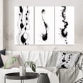 thumbnail image 1 of Designart "Monochromatic Harmony Subtle Ink Symphony VII" Abstract Painting Wall Art Set Of 3 - Modern Black Gallery Wall Set For Home Decor, 1 of 6