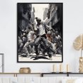 thumbnail image 1 of Designart "Monochromatic Hip Hop Dance" Dance Floater Framed Canvas Prints, 1 of 1