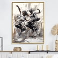 thumbnail image 1 of Designart "Monochromatic Hip Hop Dance III" Dance Floater Framed Canvas Wall Art, 1 of 5
