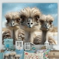 thumbnail image 1 of Designart "Monochromatic Mirage Of Ostriches" Ostriches Canvas Wall Art, 1 of 7