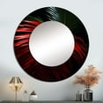thumbnail image 1 of Designart "Monochromatic Photo Of Red Palm Trees" Palms & Palm Trees Red Large Round Mirror - Round Bedroom Mirror Wall Decor - Traditional Round Printed Mirror - 29" x 29", 1 of 6
