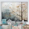 thumbnail image 1 of Designart "Monochromatic River Solace" Landscape Forest River Floater Framed Wall Decor, 1 of 5