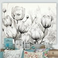 thumbnail image 1 of Designart "Monochromatic Tulip Composition" Tulips Canvas Wall Art, 1 of 7