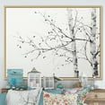 thumbnail image 1 of Designart "Monochrome Birch Serenity II" Tree Birch Floater Framed Wall Decor, 1 of 5