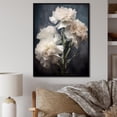 thumbnail image 1 of Designart "Monochrome Carnation In Dark Tones" Carnations Floater Framed Canvas Prints, 1 of 5