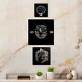 thumbnail image 1 of Designart "Monochrome Elegance of an African Tribal Mask IV" Africa Oversized Wall Clock - Set Of 3 - Multipanel Traditional Clock For Living Room Décor - Large Vertical Clock, 1 of 6