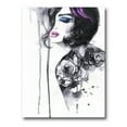 thumbnail image 1 of Designart ' Monochrome Female Portrait With Colorful Makeup ' Modern Canvas Wall Art Print, 1 of 4