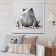 thumbnail image 1 of Designart "Monochrome Frog Harmony" Frogs & Toads Floater Framed Canvas Prints, 1 of 5