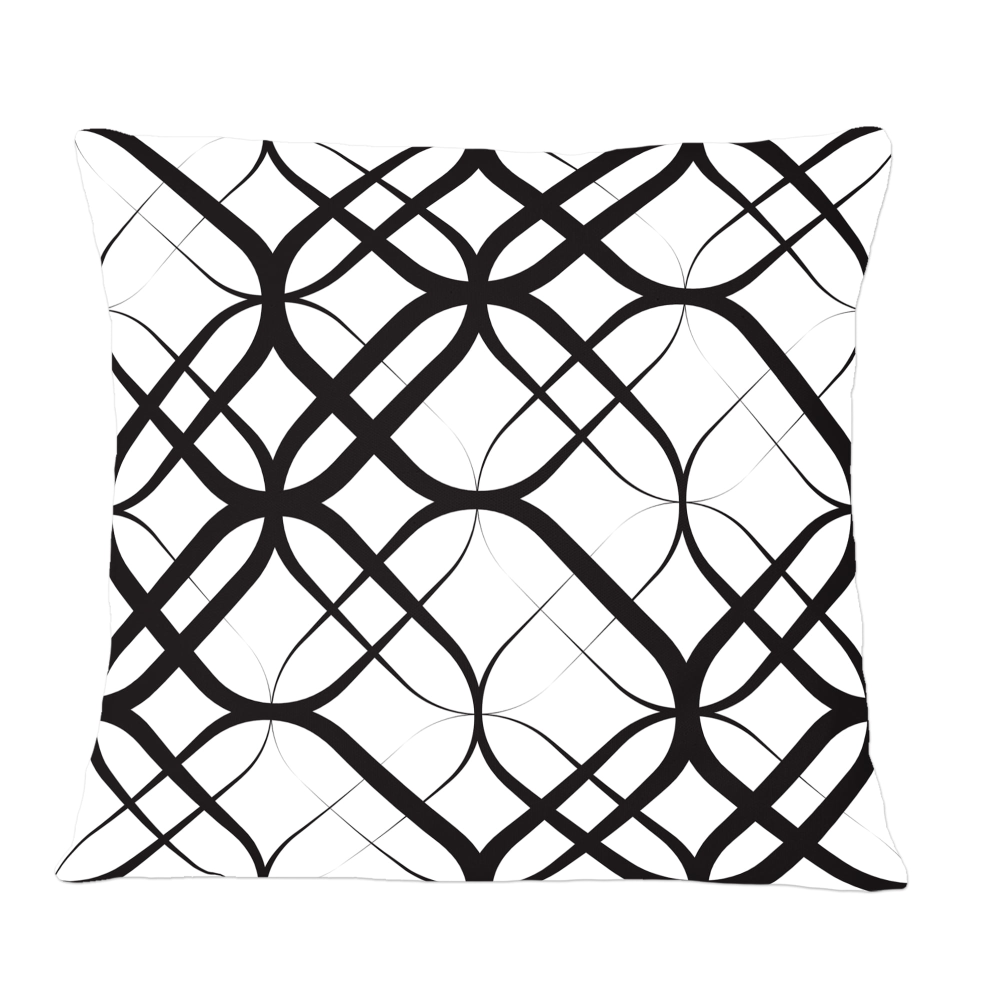 Designart Monochrome Geometric Pattern III' Mid-Century Modern Throw Pillow - 12x20