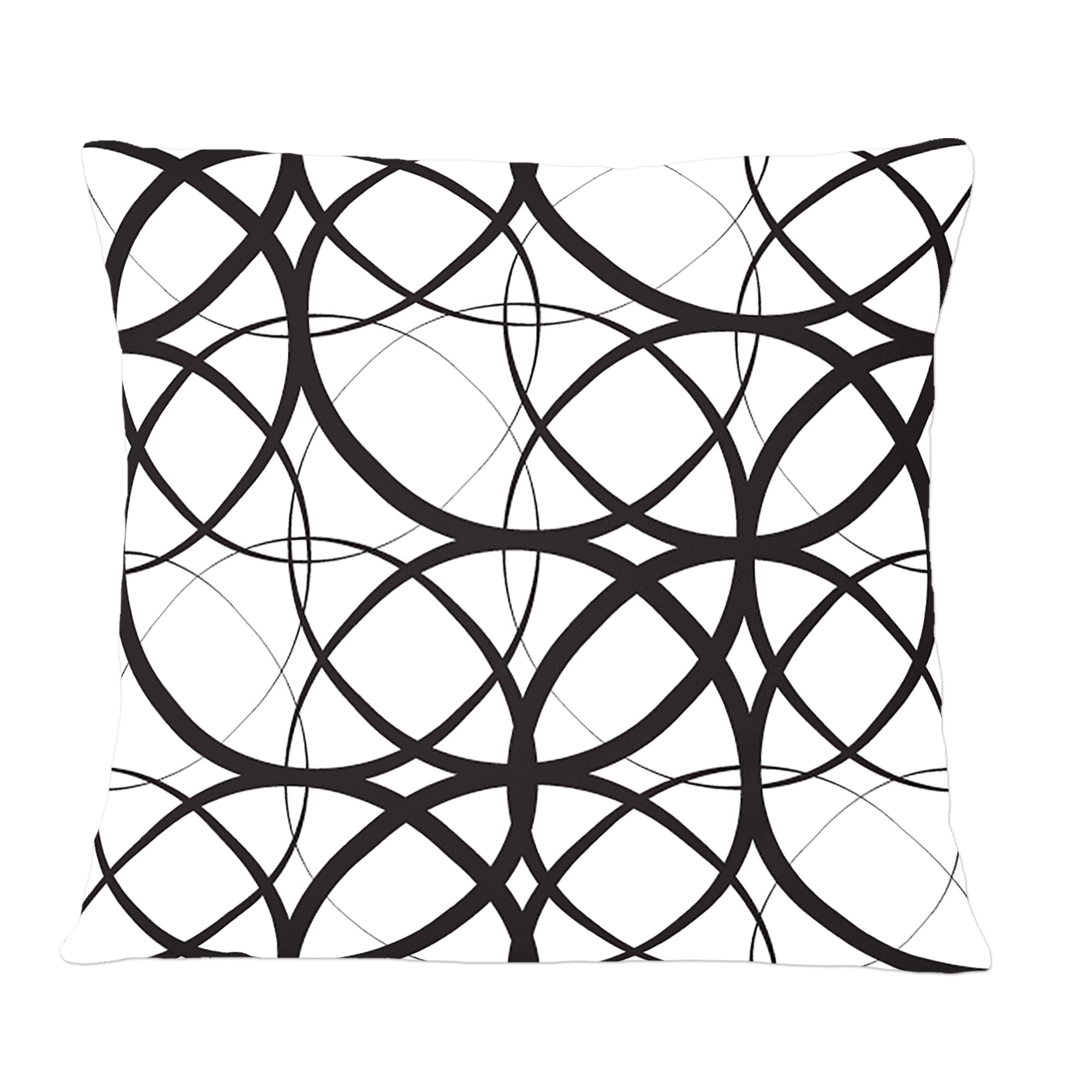 Designart Monochrome Geometric Pattern' Mid-Century Modern Throw Pillow - 12x20