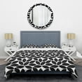 thumbnail image 1 of Designart 'Monochrome Geometric Pattern XII' Mid-Century Modern Duvet Cover Set, 1 of 4