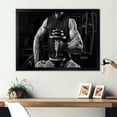 thumbnail image 1 of Designart "Monochrome Gym with Dumbbells" Aerobic & Bodybuilding Picture Framed Canvas Prints, 1 of 5