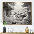 thumbnail image 1 of Designart "Monochrome Illusions Black and White Opt Art II" Modern Floater Framed Canvas Print, 1 of 7