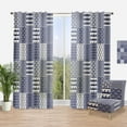 thumbnail image 1 of Designart 'Monochrome Japanese Ocean Wave Pattern' Costal Curtain Panel, 1 of 4