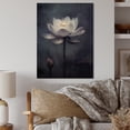 thumbnail image 1 of Designart "Monochrome Lotus Symphony in Grey III" Floral Metal Wall Art Prints, 1 of 5
