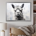thumbnail image 1 of Designart "Monochrome Majesty Of Alpaca" Alpaca Picture Framed Canvas Prints, 1 of 5