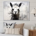 thumbnail image 1 of Designart "Monochrome Majesty Of Alpaca I" Alpaca Floater Framed Wall Decor, 1 of 5