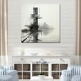 thumbnail image 1 of Designart "Monochrome Minimalist Dock View I" Coastal Canvas Art Print, 1 of 7