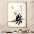 thumbnail image 1 of Designart "Monochrome Mirage Landscape II" Landscapes Framed Wall Art - Modern Grey Abstract Landscapes Entryway Framed Wall Art Print, 1 of 6