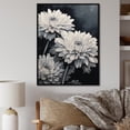 thumbnail image 1 of Designart "Monochrome Mums In 20 Shades Of Grey" Mums Floater Framed Canvas Art Print, 1 of 5