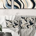 thumbnail image 1 of Designart "Monochrome Mystic Flow I" Abstract Printed Throw Pillow, 1 of 5