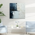thumbnail image 1 of Designart "Monochrome Paint Minimalist Corner I" Coastal Wall Art Living Room, 1 of 7