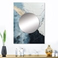 thumbnail image 1 of Designart "Monochrome Paint Minimalist Corner III" Coastal Mirror Wall Decor - Coastal White Coastal Living Room Wall Mirror Art - 32" x 24" Inch, 1 of 5
