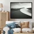 thumbnail image 1 of Designart "Monochrome Sand Dunes Snapshot IV" Desert Floater Framed Wall Art Living Room, 1 of 5
