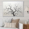thumbnail image 1 of Designart "Monochrome Scene Depicting Solitude Among Sycamore Trees II" Tree Sycamore Floater Framed Canvas Prints, 1 of 5