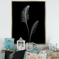 thumbnail image 1 of Designart "Monochrome Simplified Fern" Ferns Floater Framed Canvas Prints, 1 of 5