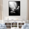 thumbnail image 1 of Designart "Monochrome Subaquatic Tranquility II" Coastal Coral Under Water Floater Framed Canvas Prints, 1 of 5