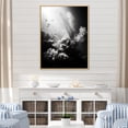 thumbnail image 1 of Designart "Monochrome Subaquatic Tranquility II" Coastal Coral Under Water Floater Framed Canvas Prints, 1 of 5