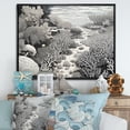 thumbnail image 1 of Designart "Monochrome Wonders Of The Coral Reef" Coastal Coral Under Water Floater Framed Canvas Wall Art, 1 of 5