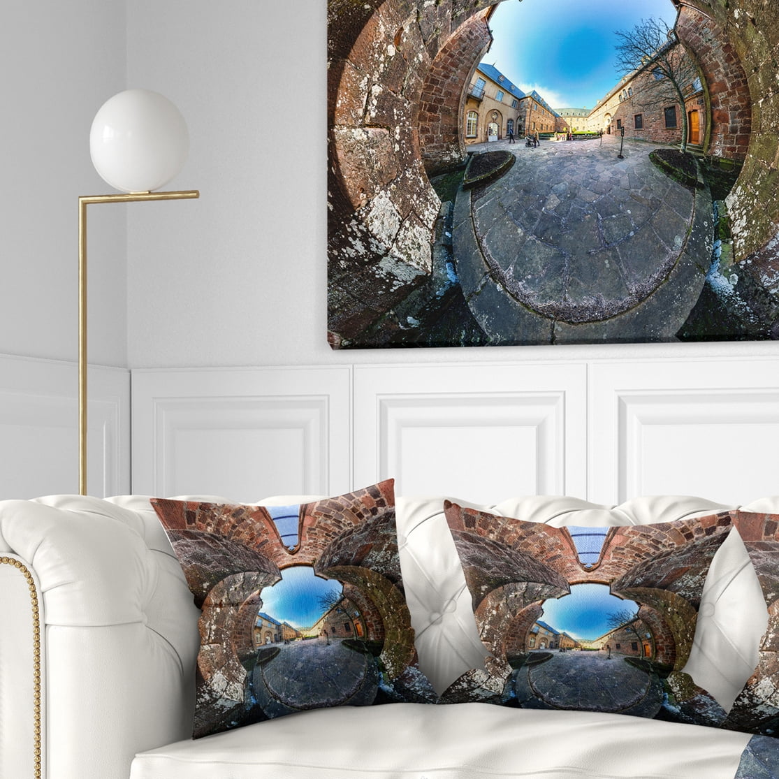 Designart Mont Sainte Odile Little Planet - Landscape Printed Throw Pillow - 18x18