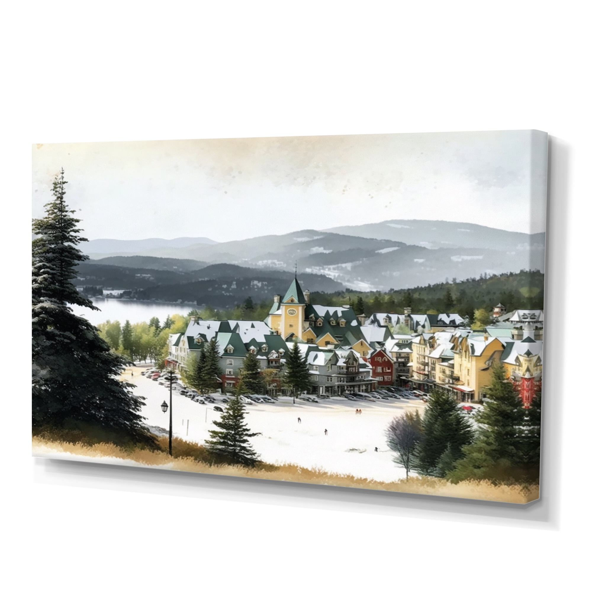 Designart Mont Tremblant Winter Season V Canvas Wall Art